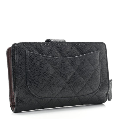 Chanel Caviar Quilted Zipped Pocket Wallet Black 3 of 9