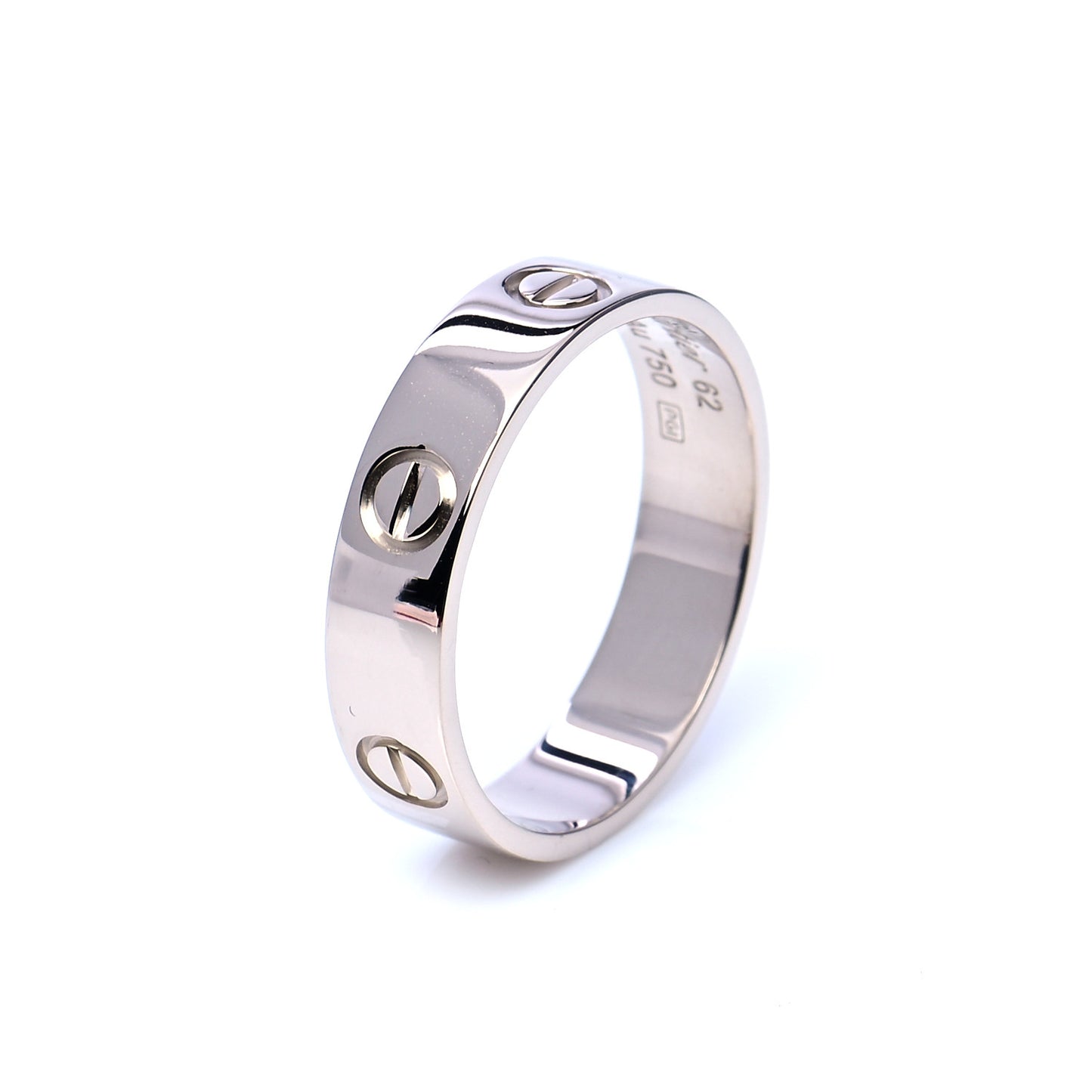 18K White Gold 5.5mm LOVE Ring 62 10