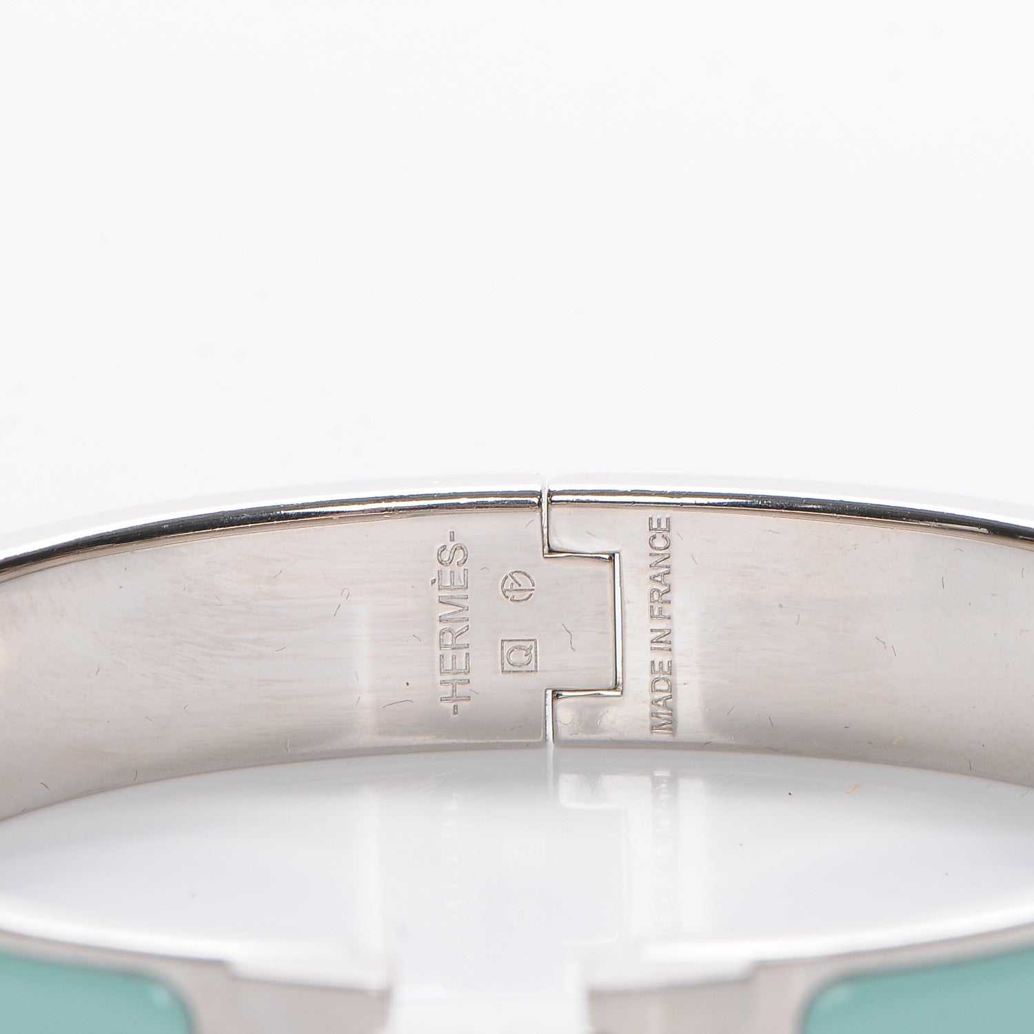 Hermes Enamel Narrow Clic Clac H Bracelet PM Lagoon 3 of 5