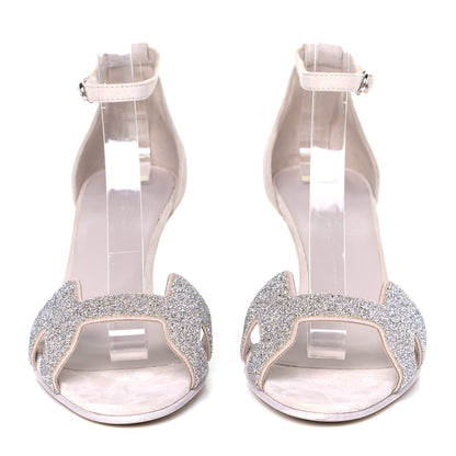 Hermes Suede Goatskin Crystal Premiere 70 Sandals 37 4 of 8
