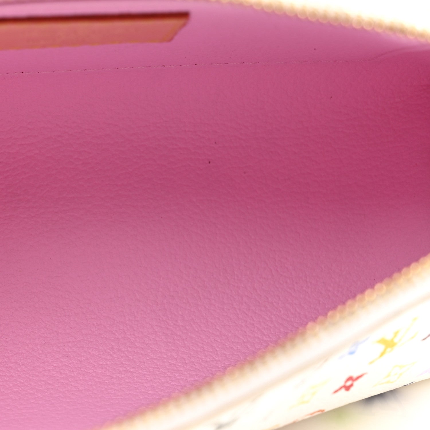 Louis Vuitton Monogram Multicolor Cosmetic Pouch White Litchi 5 of 7