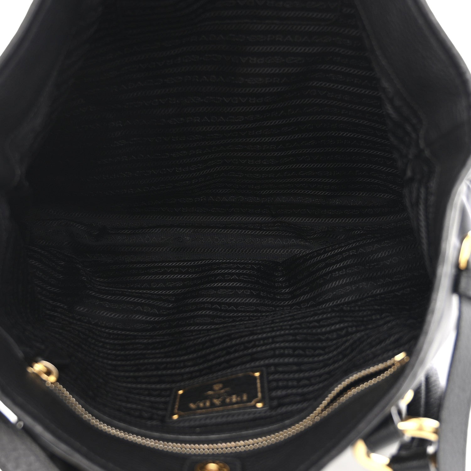 Prada Tessuto Nylon Vitello Daino Tote Black 5 of 13
