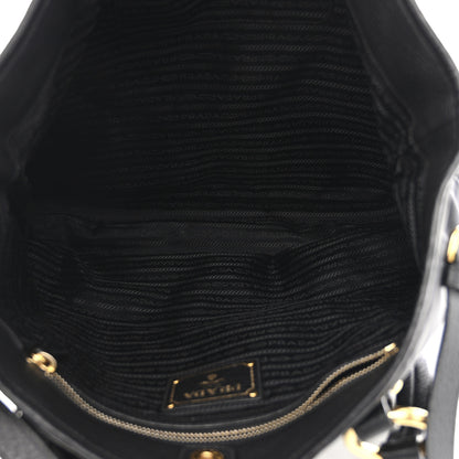 Prada Tessuto Nylon Vitello Daino Tote Black 5 of 13