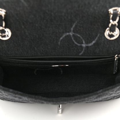 Chanel Denim Quilted CC Print Medium Single Flap Black 7 of 11