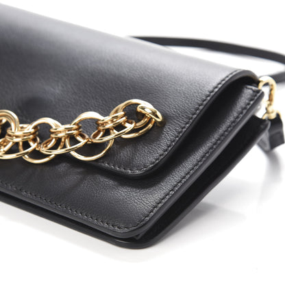 Chloe Smooth Calfskin Drew Bijou Clutch Black 7 of 8