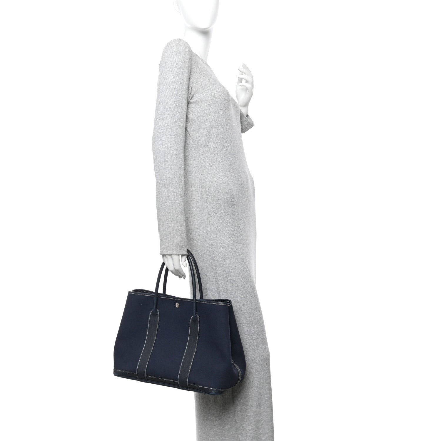Hermes Toile Negonda Garden Party Tote 36 MM Bleu Marine 2 of 9