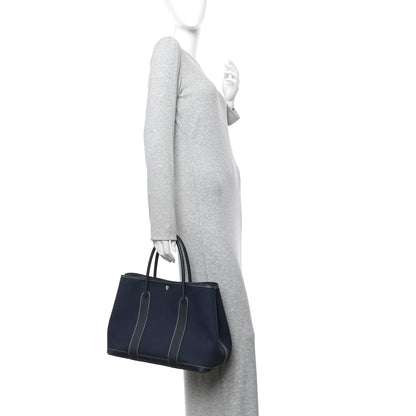 Hermes Toile Negonda Garden Party Tote 36 MM Bleu Marine 2 of 9