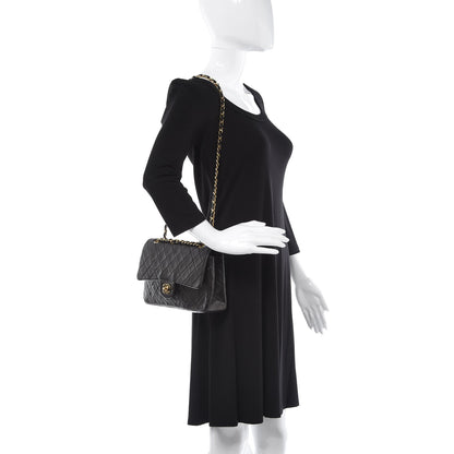 Chanel Lambskin Quilted Medium Double Flap Black 3 of 12