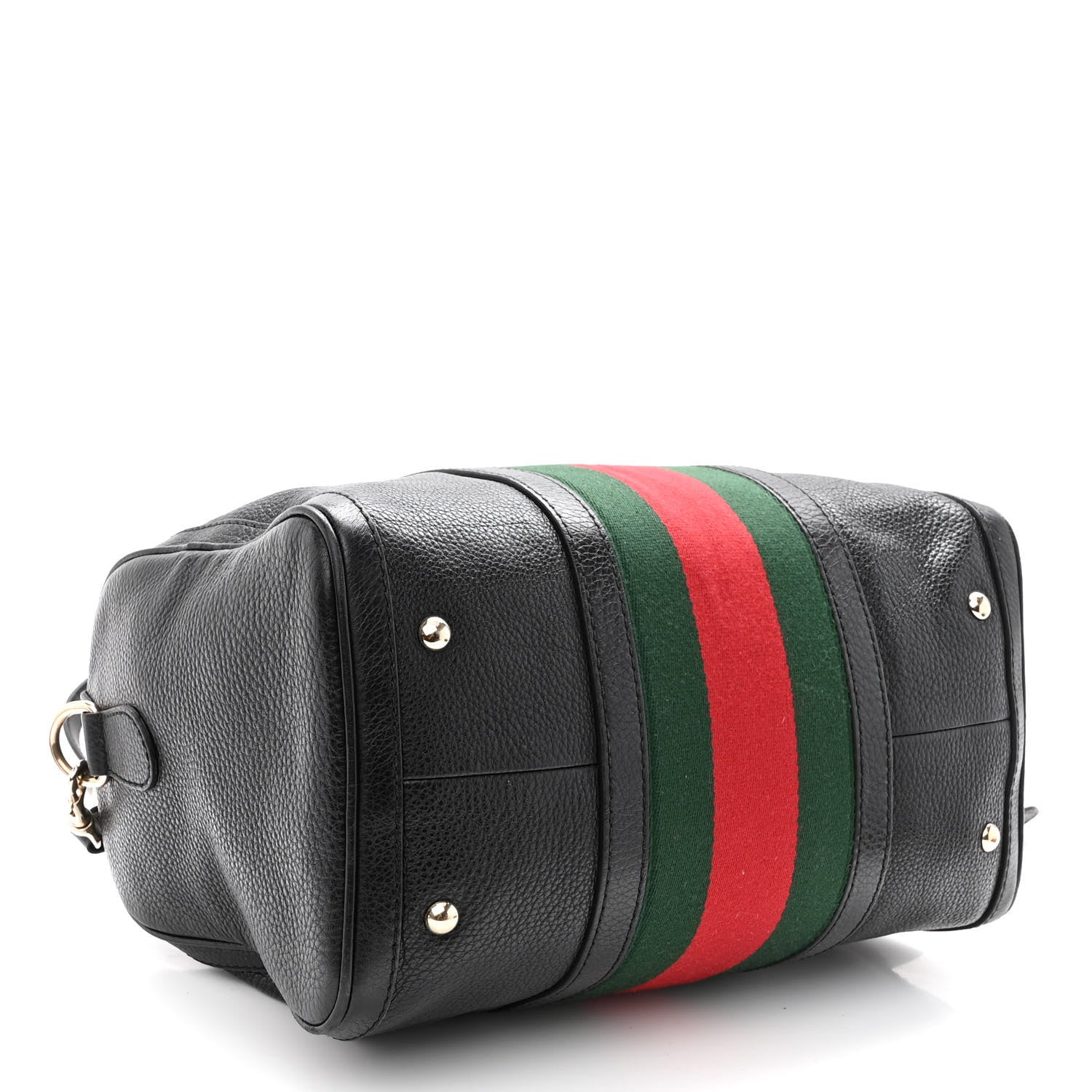 Gucci Calfskin Vintage Web Medium Boston Black 4 of 15