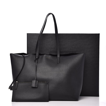Saint Laurent Calfskin Large Shopping Tote Black 14 of 14