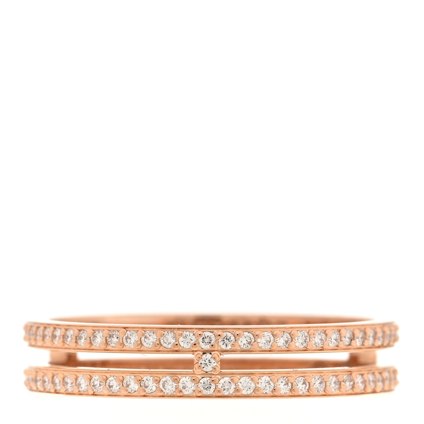 18K Rose Gold Diamond Ariane Wedding Band Ring 53 6.5
