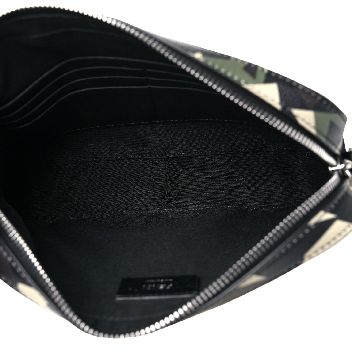 Fendi Textured Calfskin Bugs Camouflage Medium Camera Case Multicolor Military 4 of 13