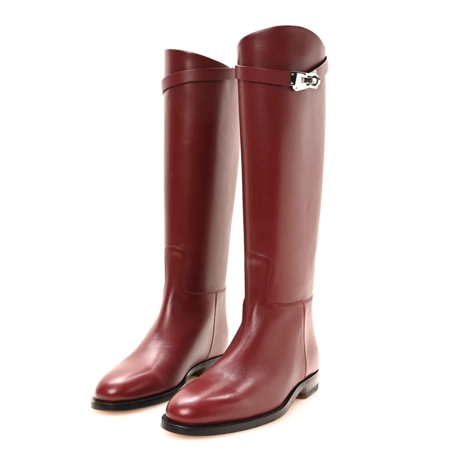 Hermes Swift Kelly Jumping Boots 37 Rouge H 4 of 8