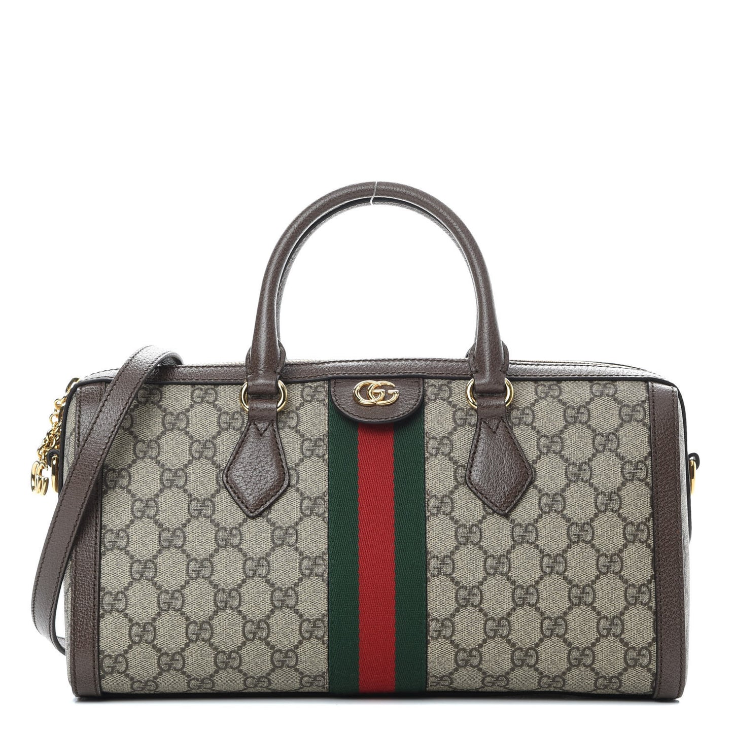 GG Supreme Monogram Web Medium Ophidia Boston Brown