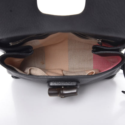 Gucci Cellarius Calfskin Small Bamboo Daily Top Handle Bag Black 5 of 7