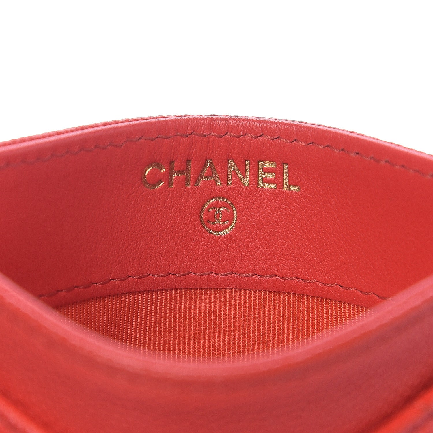 Chanel Caviar Quilted Card Holder Red 5 of 7