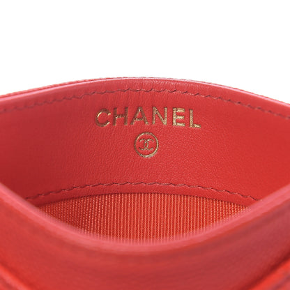 Chanel Caviar Quilted Card Holder Red 5 of 7