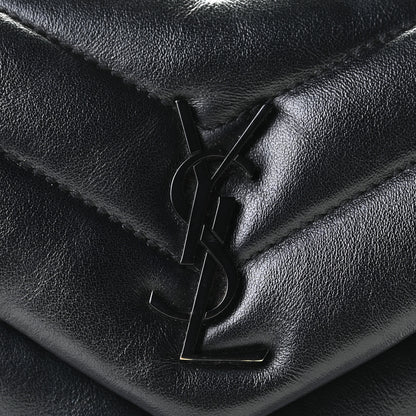 Saint Laurent Calfskin Y Quilted Monogram Toy Loulou Crossbody Bag Black 9 of 10
