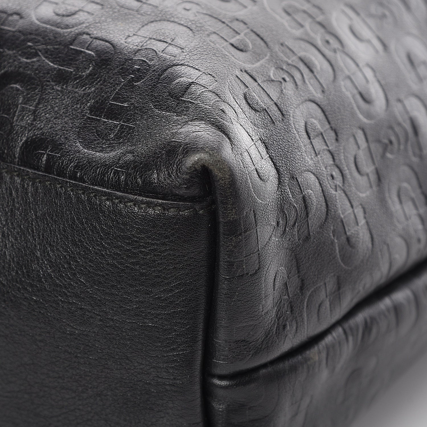 Gucci Calfskin Horsebit Embossed Large Tote Black 16 of 16