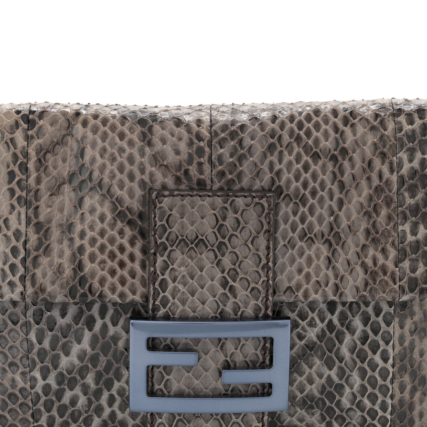 Fendi Snakeskin Baguette Grey 8 of 14