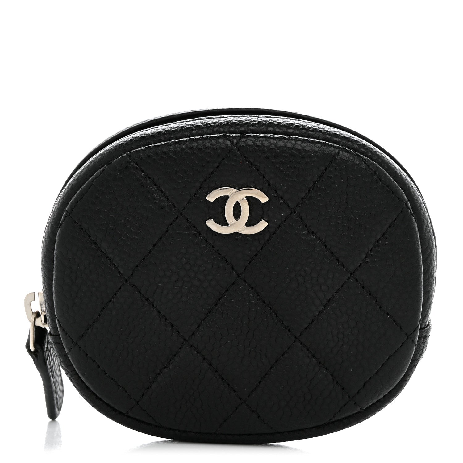 Chanel Caviar Quilted Zip Around Classic Coin Purse Black 1 of 8