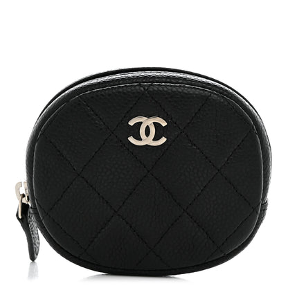 Chanel Caviar Quilted Zip Around Classic Coin Purse Black 1 of 8