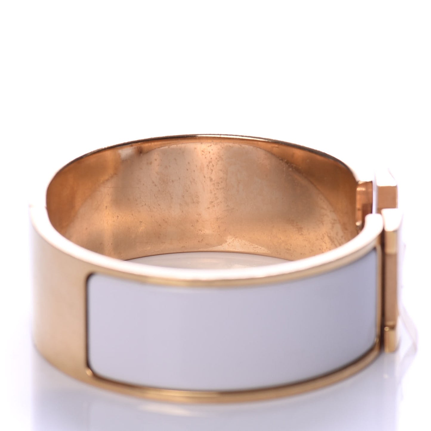 Enamel Wide Clic Clac H Bracelet PM White