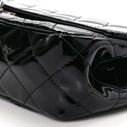 Chanel Patent Quilted Jumbo Diagonal CC Flap Black 10 of 11