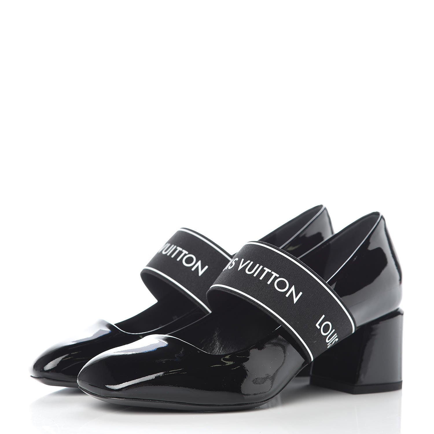 Louis Vuitton Patent Uncover Pumps 36 Black 3 of 10