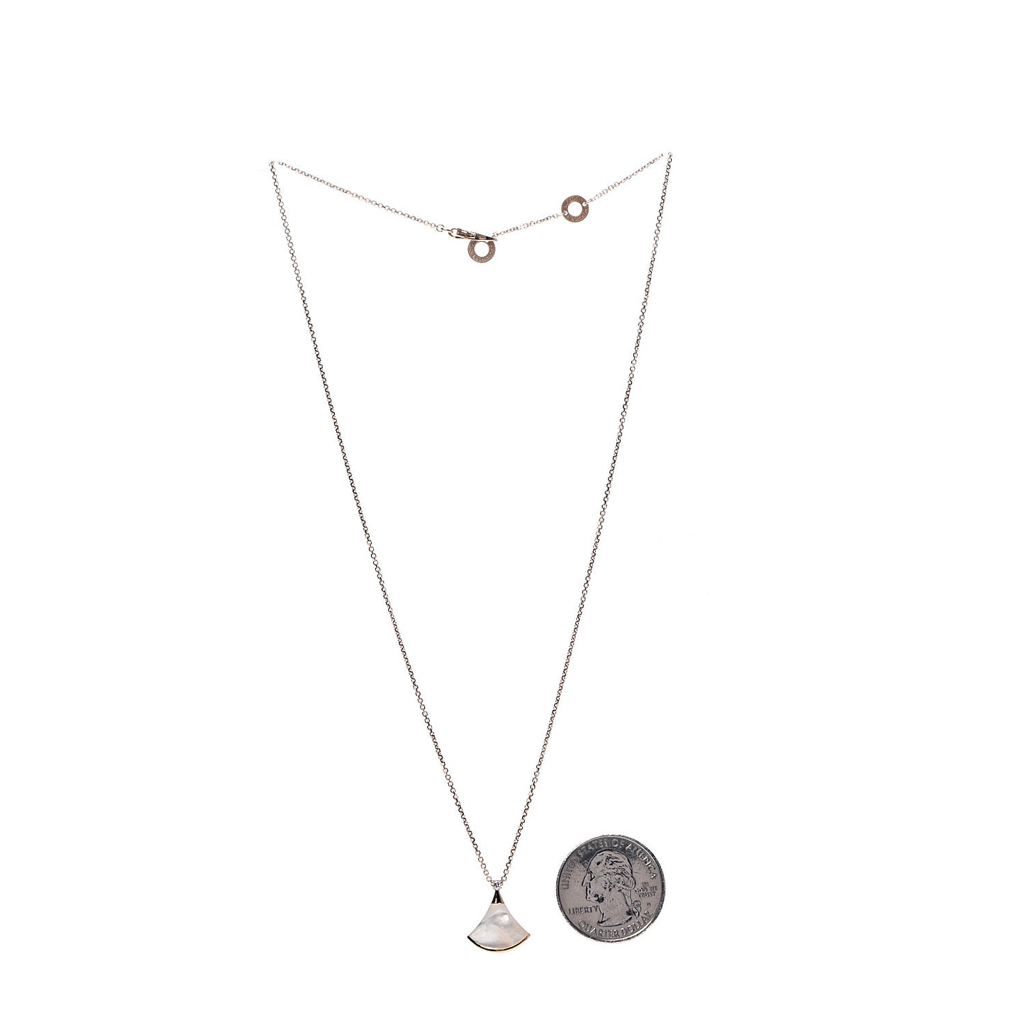 18K Rose Gold Diamond Mother of Pearl Small Divas' Dream Pendant Necklace