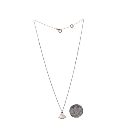 Bulgari 18K Rose Gold Diamond Mother of Pearl Small Divas' Dream Pendant Necklace 3 of 8