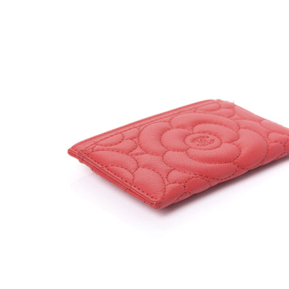 Chanel Caviar Camellia Quilted Card Holder Red 8 of 12