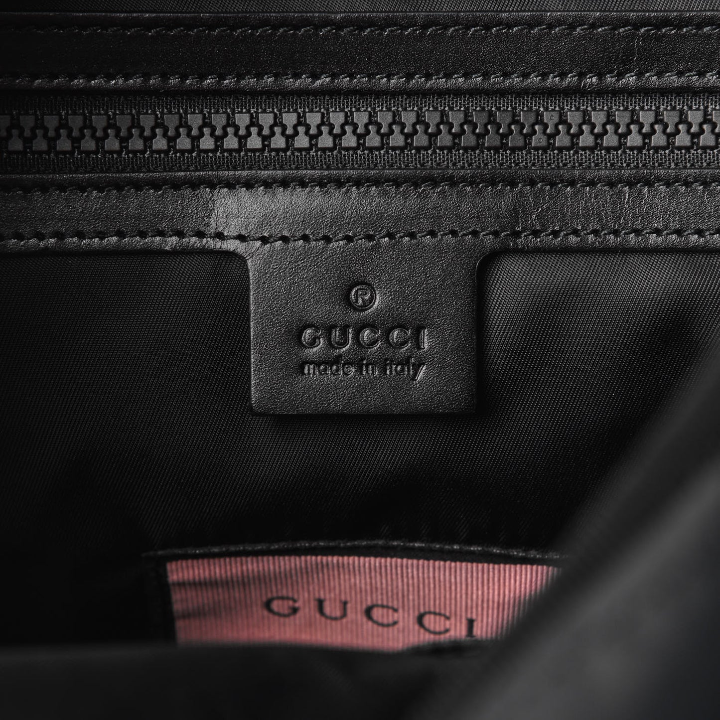 Techno Canvas GucciGhost Double Buckle Backpack Black New Acquamarine