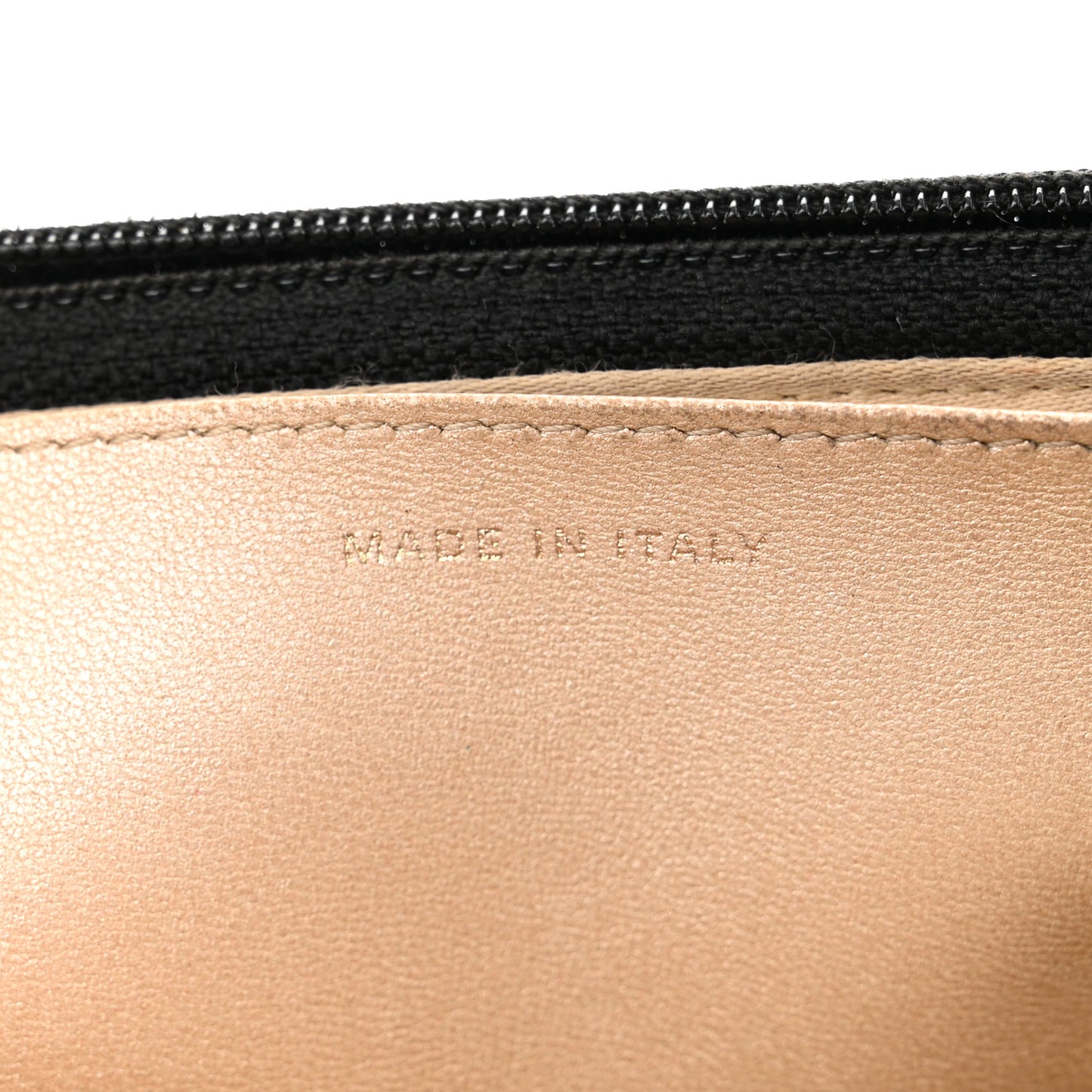 Lambskin Camellia Embossed Wallet On Chain WOC Black