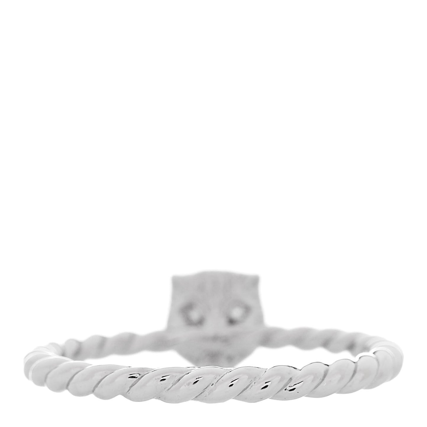 18K White Gold Diamond .40ct Le Marche Des Merveilles Feline Ring 53 6.25
