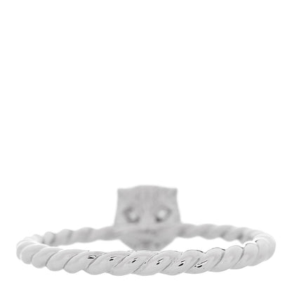 Gucci 18K White Gold Diamond .40ct Le Marche Des Merveilles Feline Ring 53 6.25 3 of 5