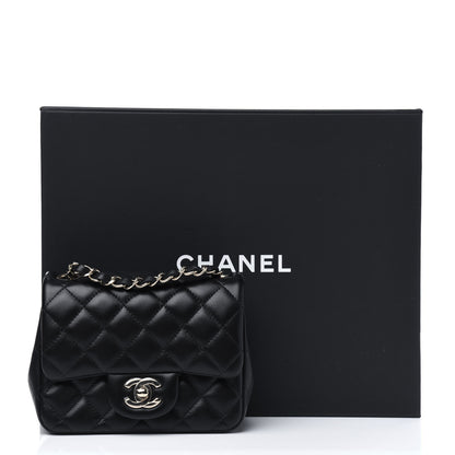 Chanel Lambskin Quilted Mini Square Flap Black 11 of 11