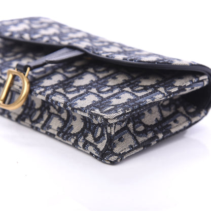 Christian Dior Oblique Saddle Belt Bag Blue 7 of 10