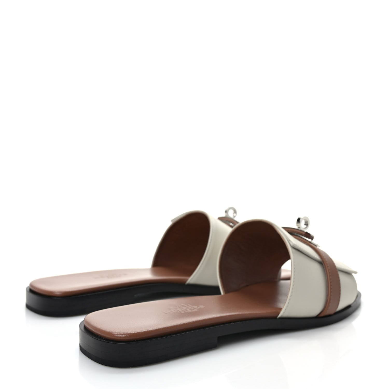 Hermes Calfskin Giulia Sandals 37 Beige Glaise Rose Perle 4 of 9