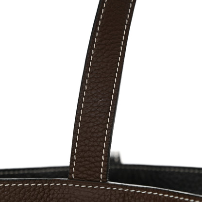 Hermes Taurillon Clemence Double Sens 45 Reversible Tote Black Havane 17 of 17