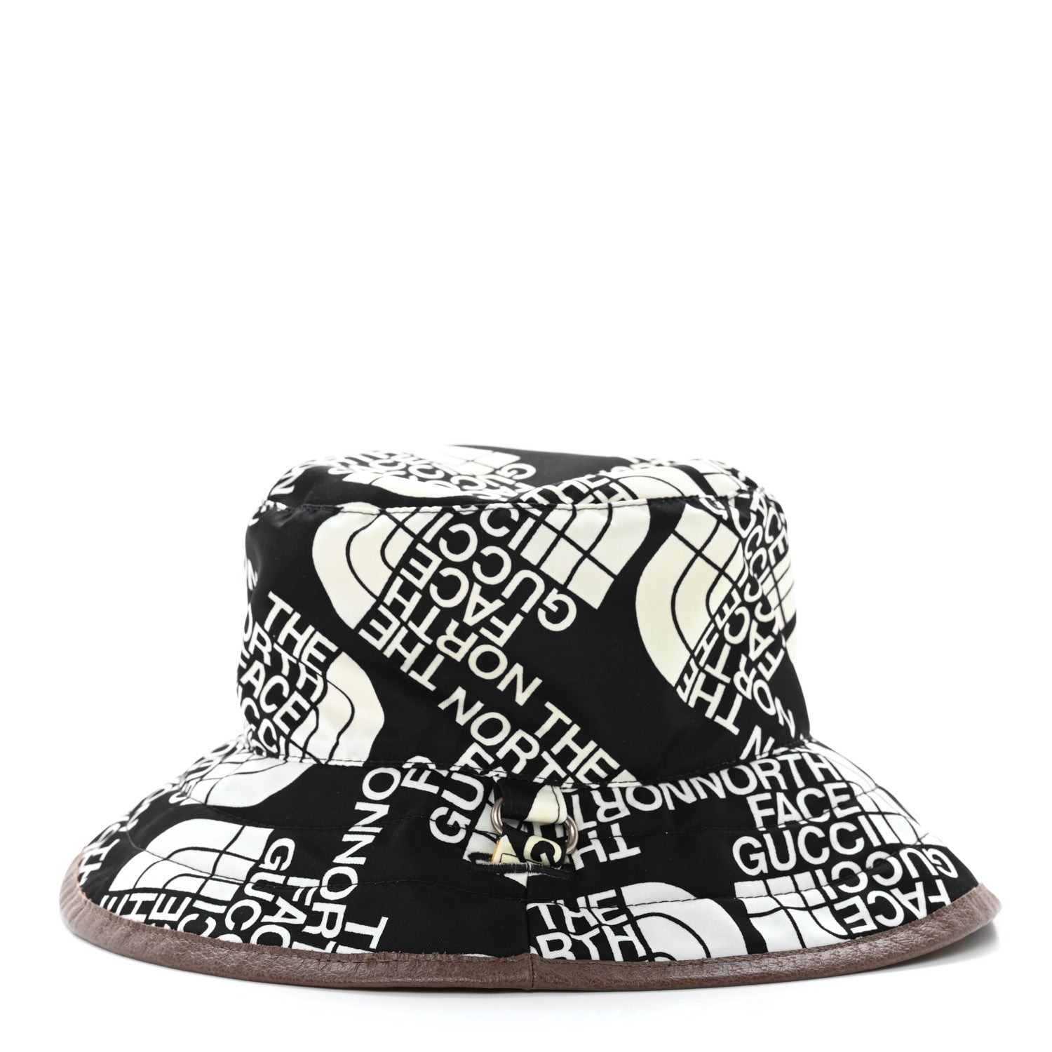 Gucci X THE NORTH FACE Nylon Reversible Self-Tie Bucket Hat XXS Black Yellow 8 of 14