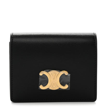 Celine Shiny Calfskin Triomphe Busincess Card Holder Black 1 of 9