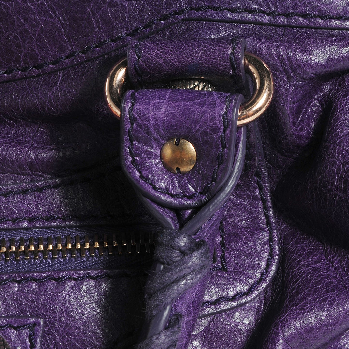 Agneau Giant 12 Rose Gold Hardware Town Dark Violet