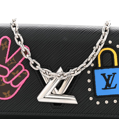 Louis Vuitton Epi LV Stories Twist Chain Wallet Black 7 of 10