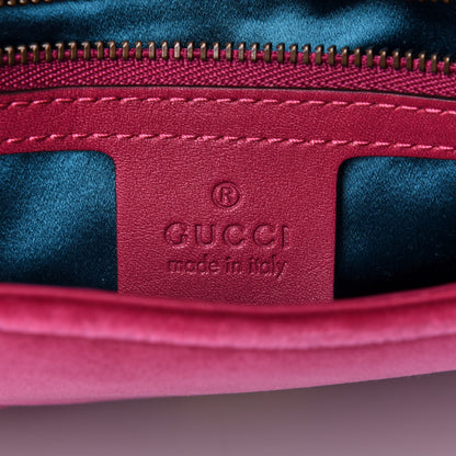 Gucci Velvet Matelasse Blind for Love Embroidered Medium GG Marmont Shoulder Bag Light Raspberry Rose Multicolor 6 of 11