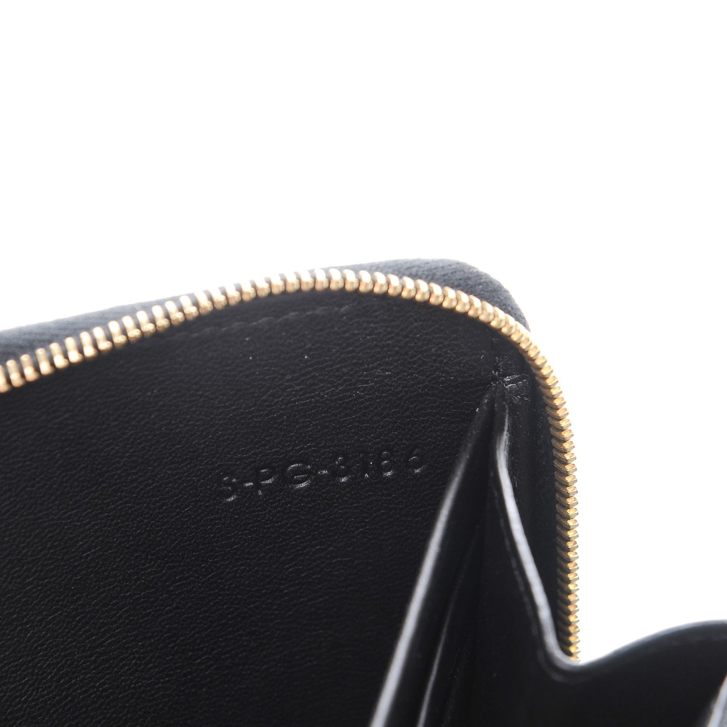 Shiny Goatskin Large Zip Around Multifunction Wallet Black
