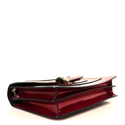 Bulgari Metallic Calfskin Serpenti Forever Shoulder Bag Red 5 of 12