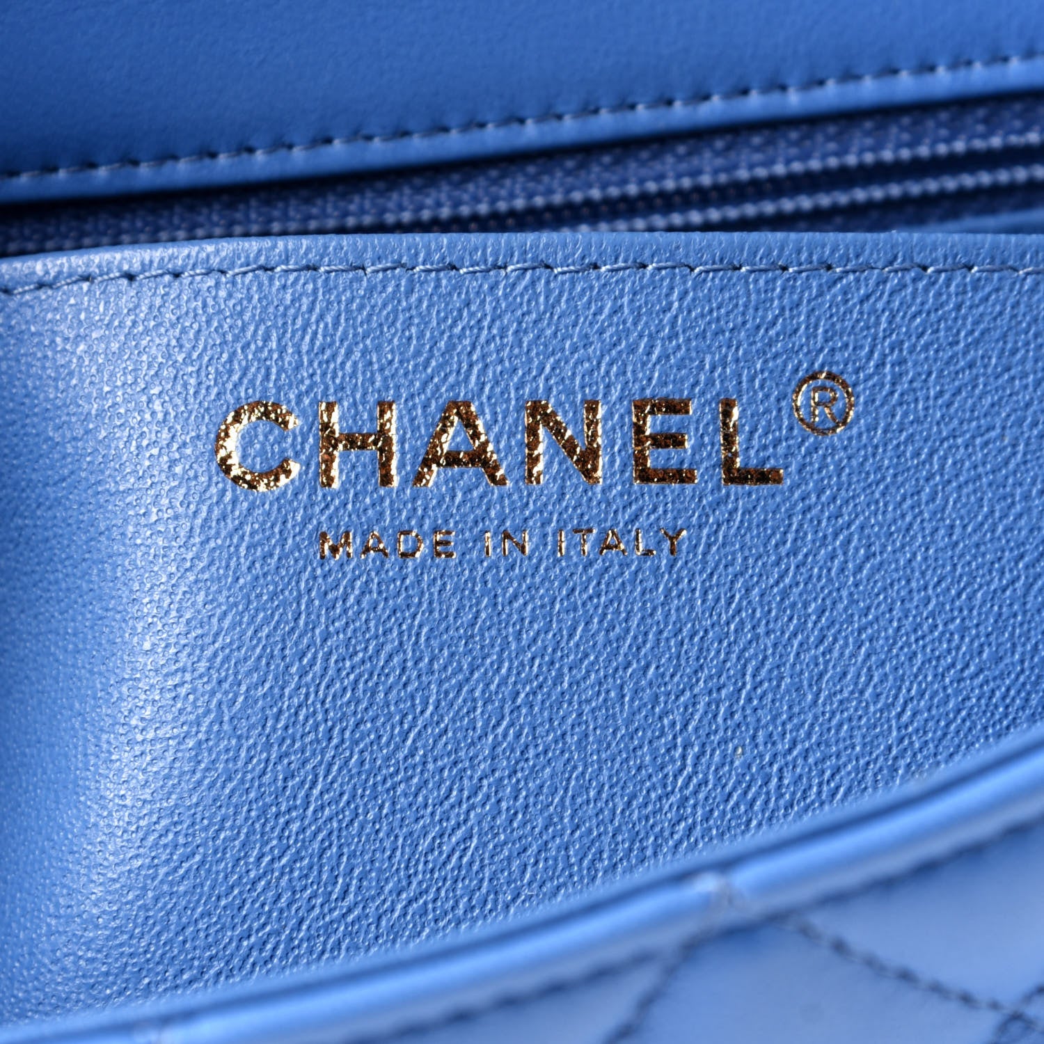 Chanel Lambskin Quilted Mini Rectangular Flap Blue 6 of 10