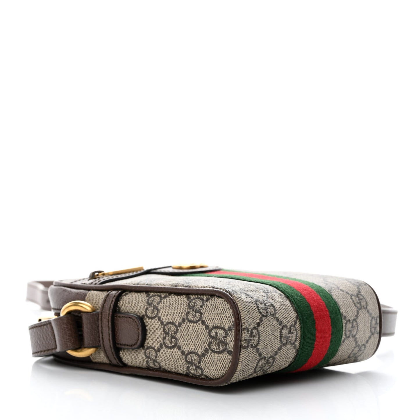 GG Supreme Monogram Web Mini Ophidia Messenger Brown