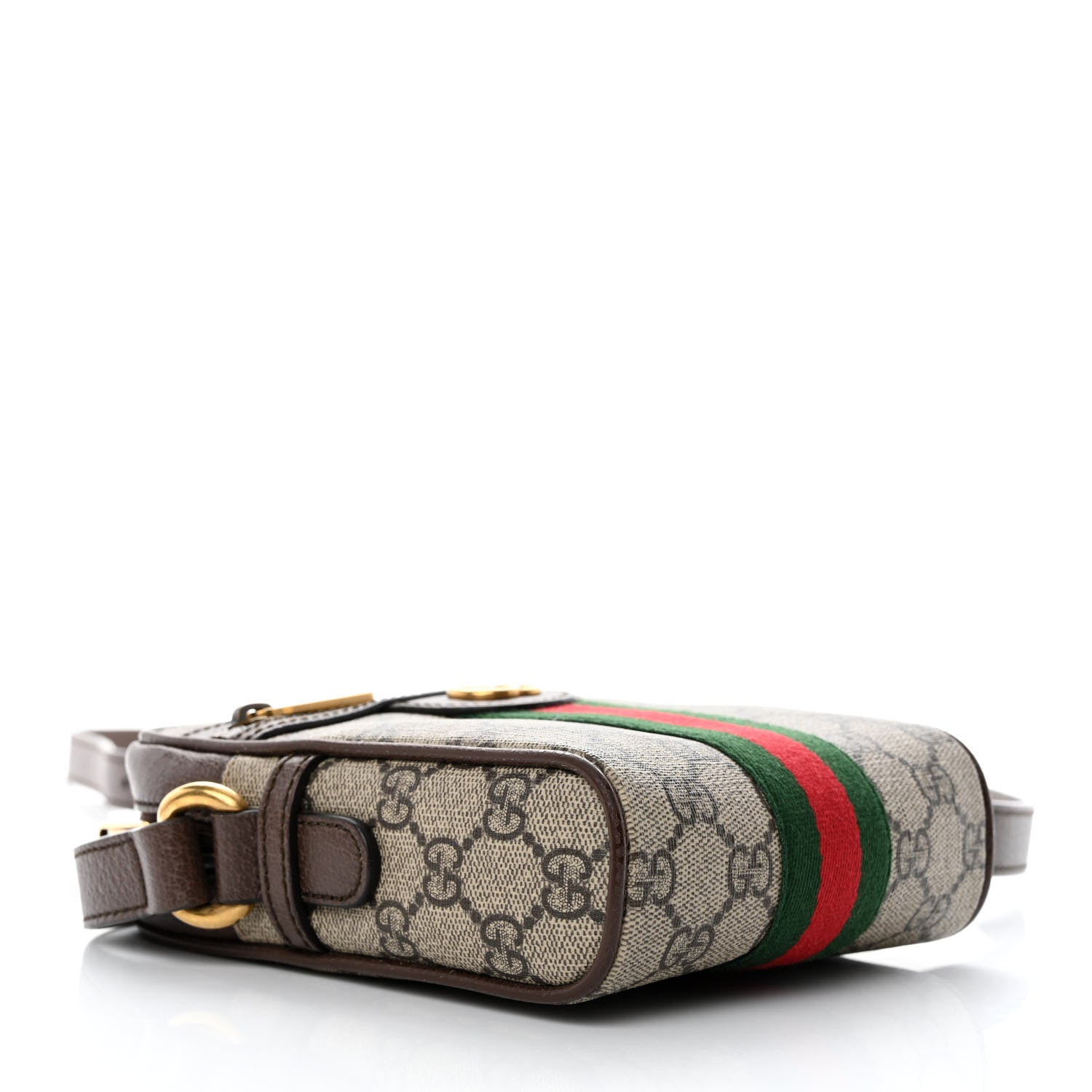 Gucci GG Supreme Monogram Web Mini Ophidia Messenger Brown 4 of 10